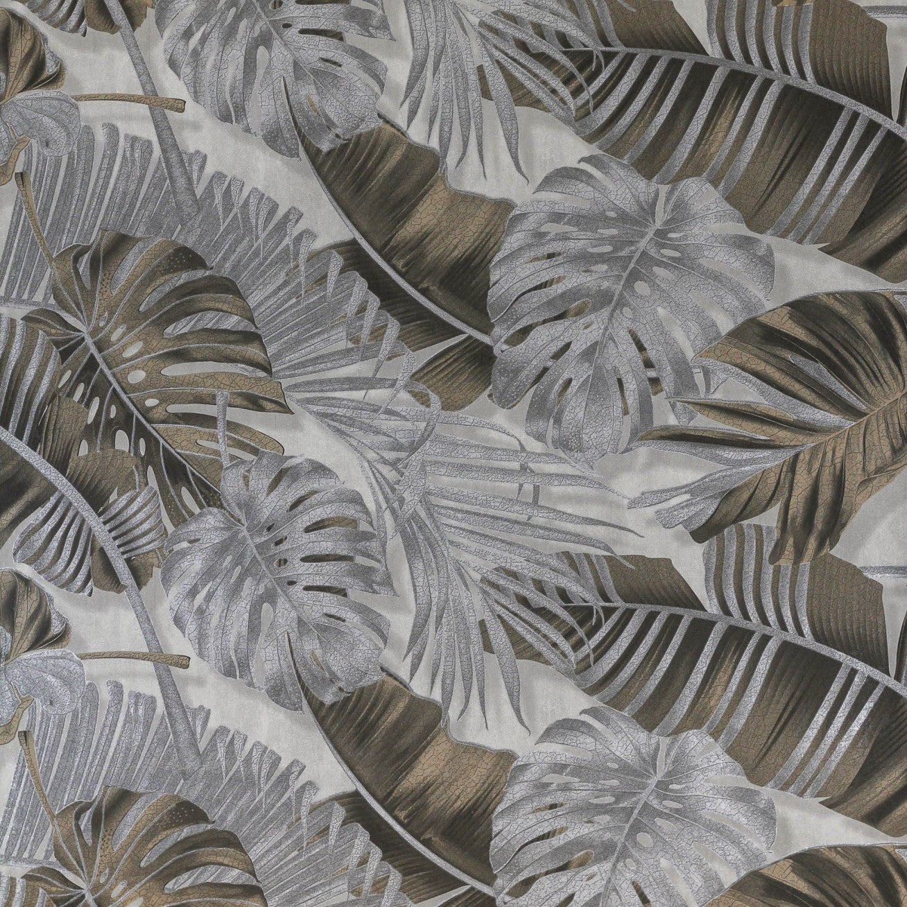 Papel de parede tropical prateado