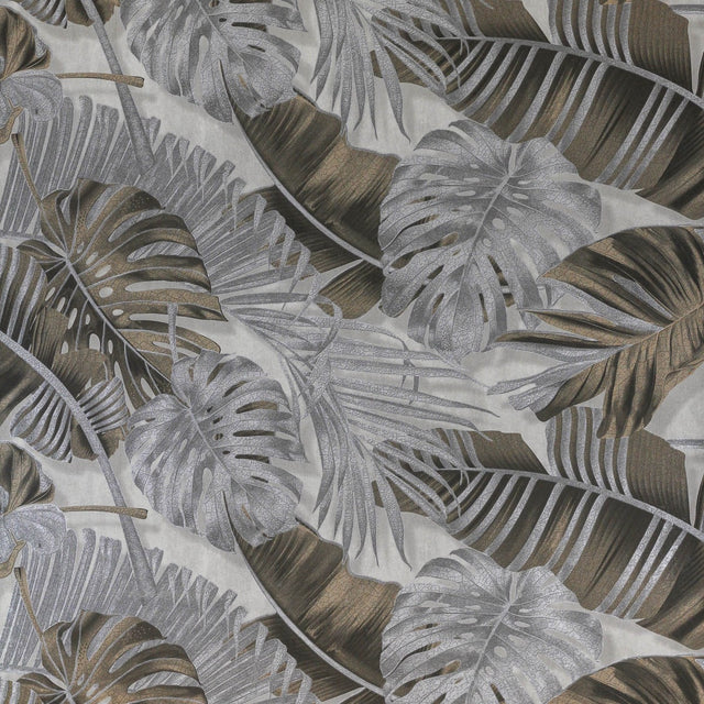 Papel de parede tropical prateado