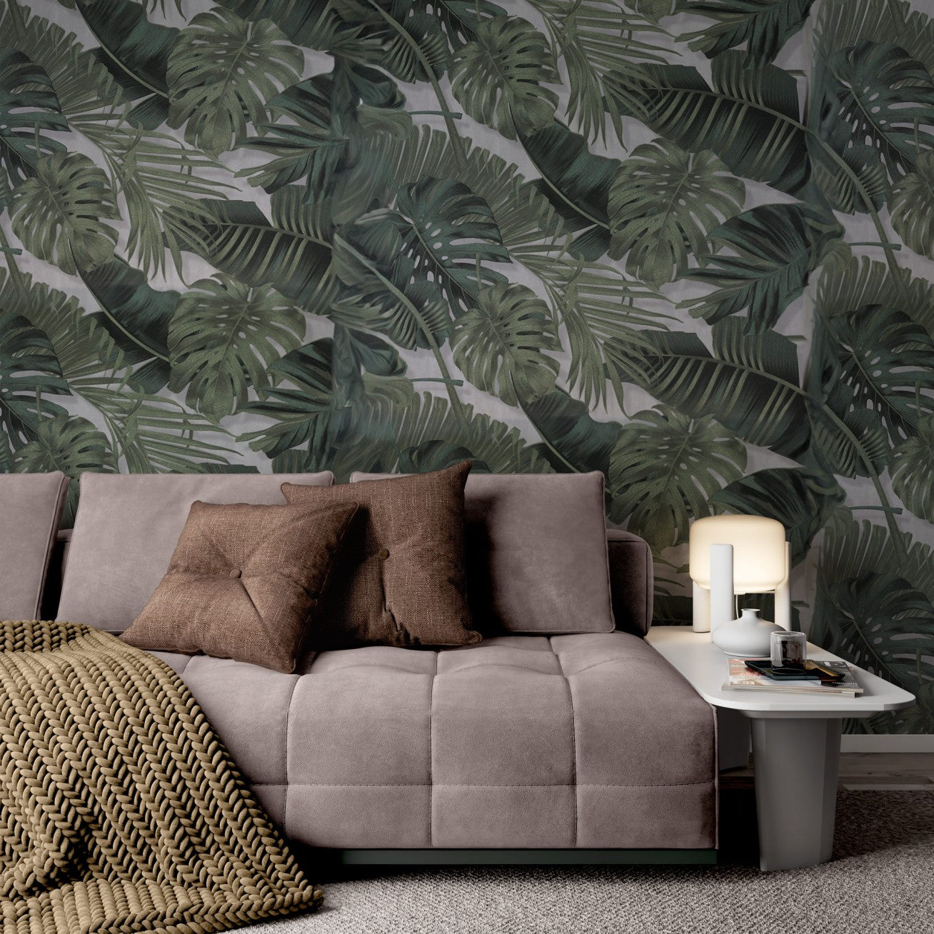 Papel de parede tropical verde