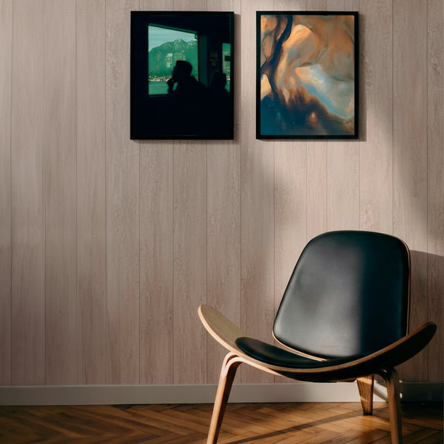 Painel ripado - Estilo tábua - Castanho madeira 2,49m