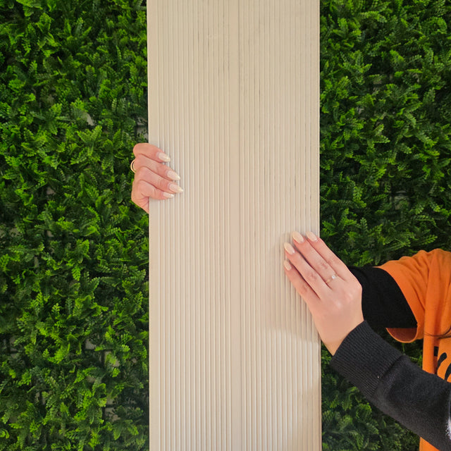 Painel ripado - Estilo tábua - Castanho madeira 2,49m