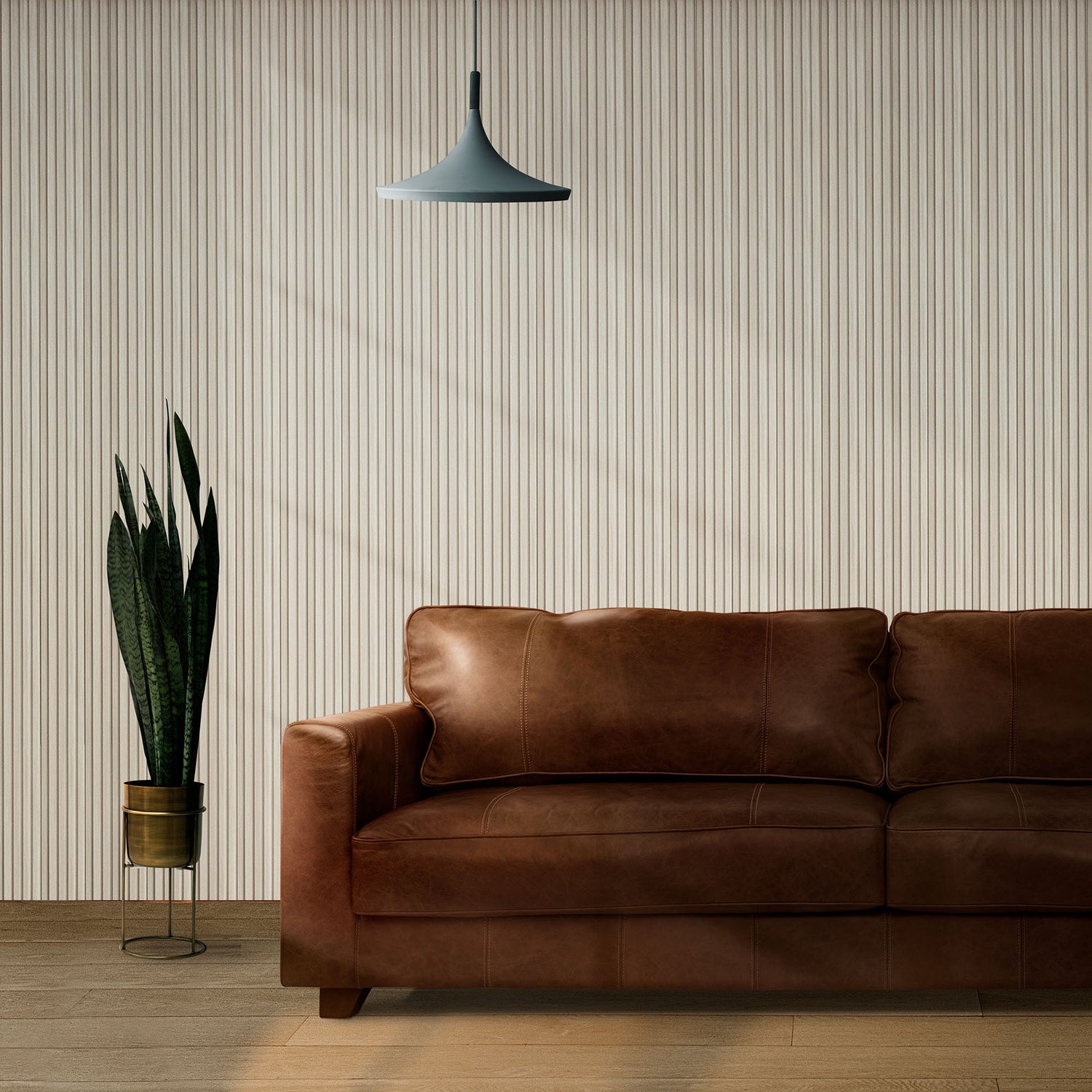 Painel ripado - ripa fina - branco madeira 2,49m