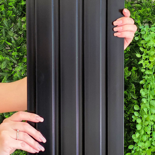 Painel ripado - ripa larga baixa - preto 2,49m