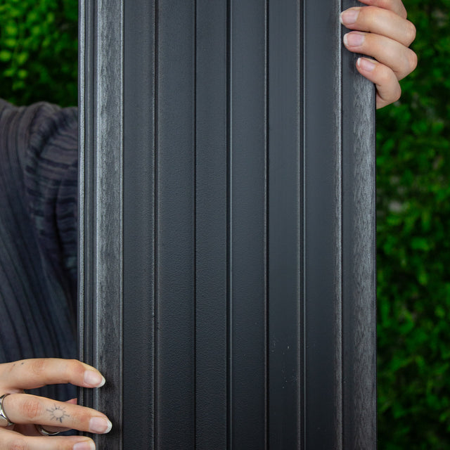 Painel ripado - ripa larga baixa - preto 2,49m