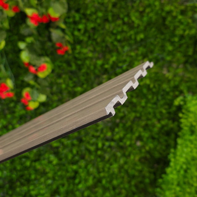 Painel ripado - ripa larga baixa - cinzento madeira 2,49m