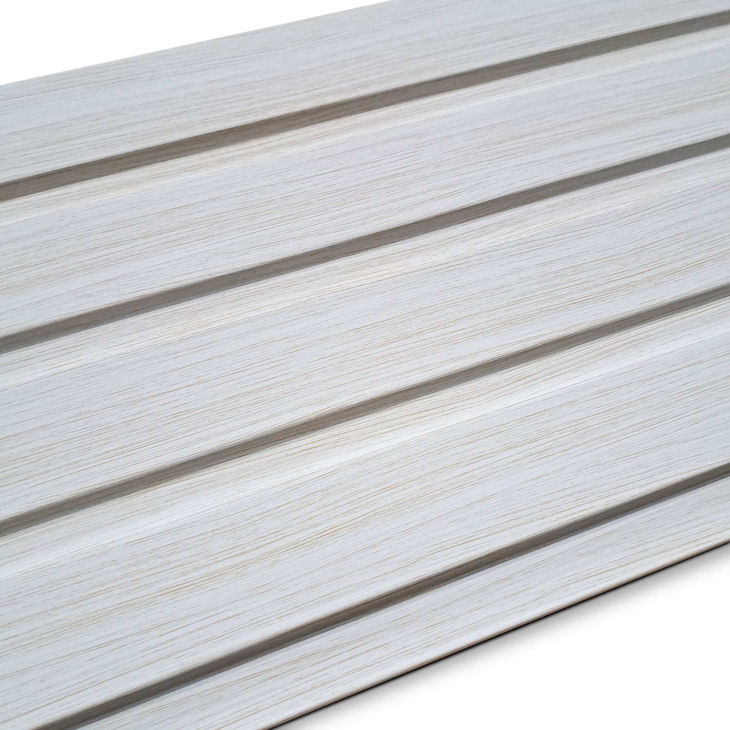 Painel ripado - ripa larga baixa - branco madeira 2,49m