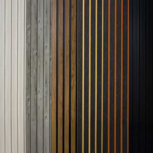 Painel ripado - ripa larga baixa - preto 2,49m