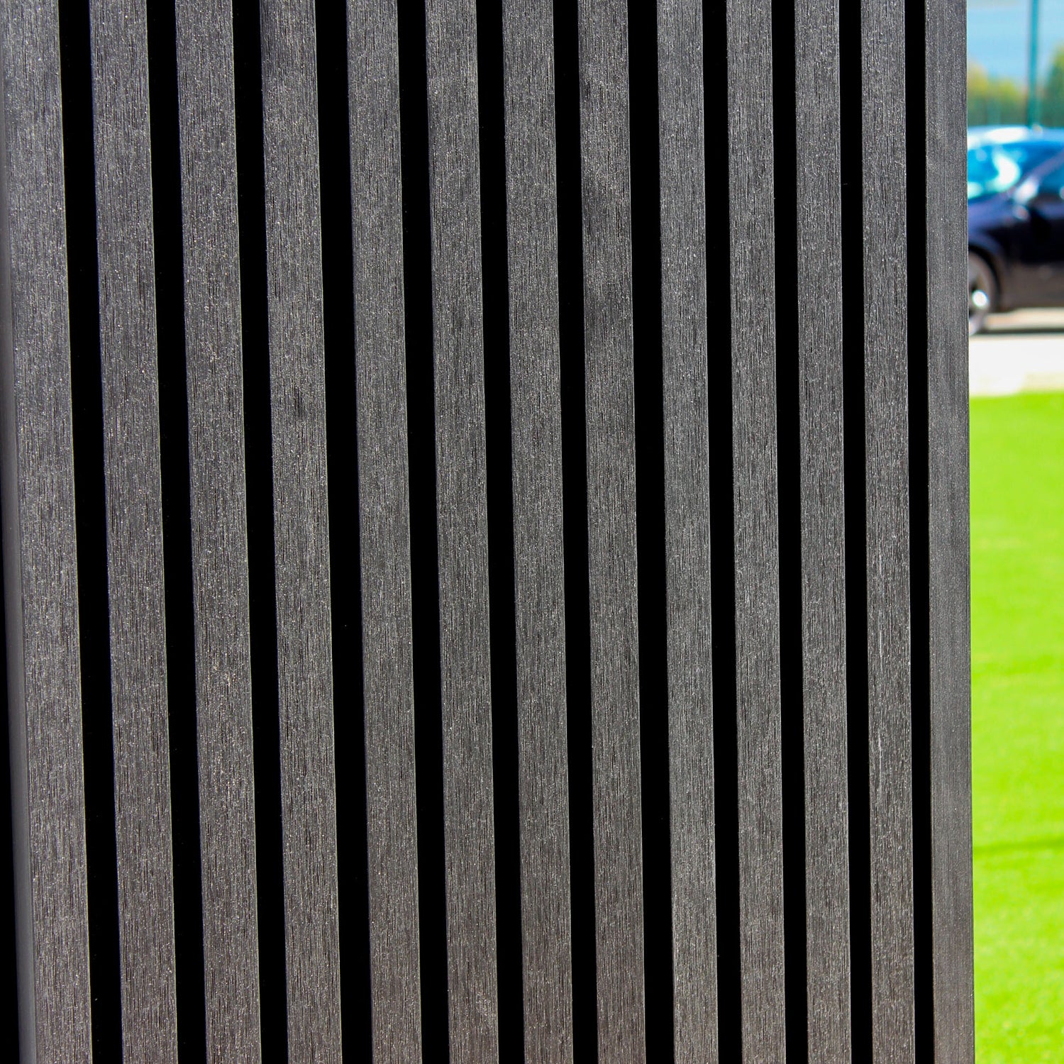 Painel ripado exterior WPC - Preto 2,9 metros