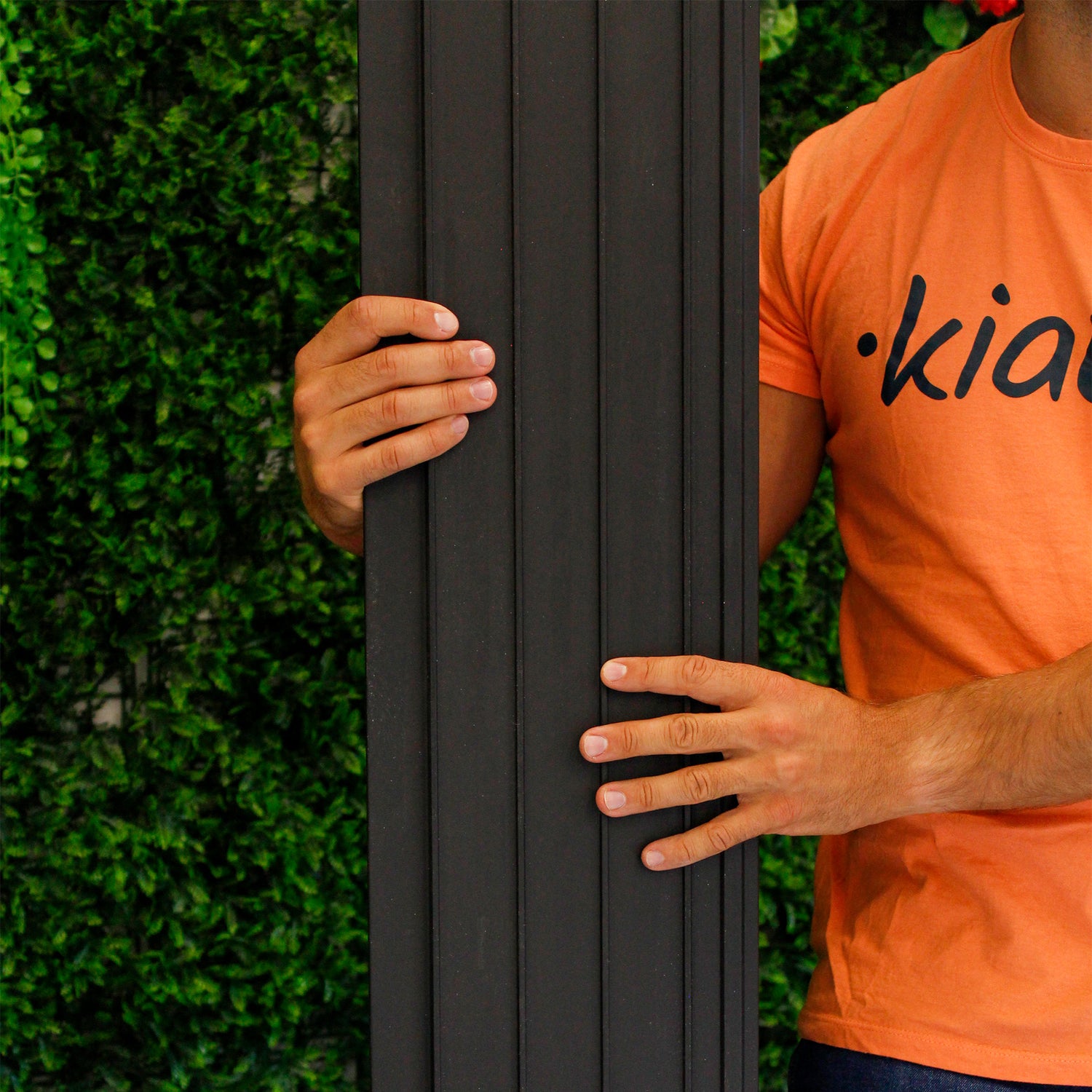 Painel ripado exterior WPC - Preto 2,9 metros