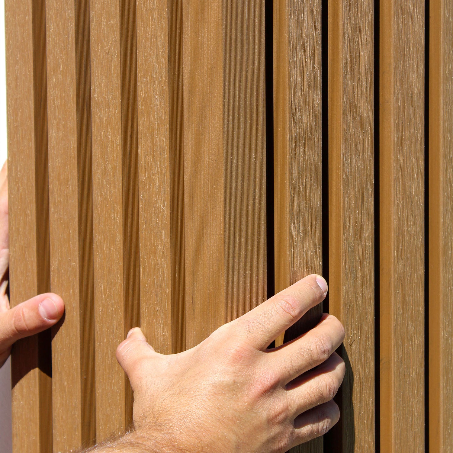 Canto para Painel ripado exterior WPC - Castanho 2,9 metros