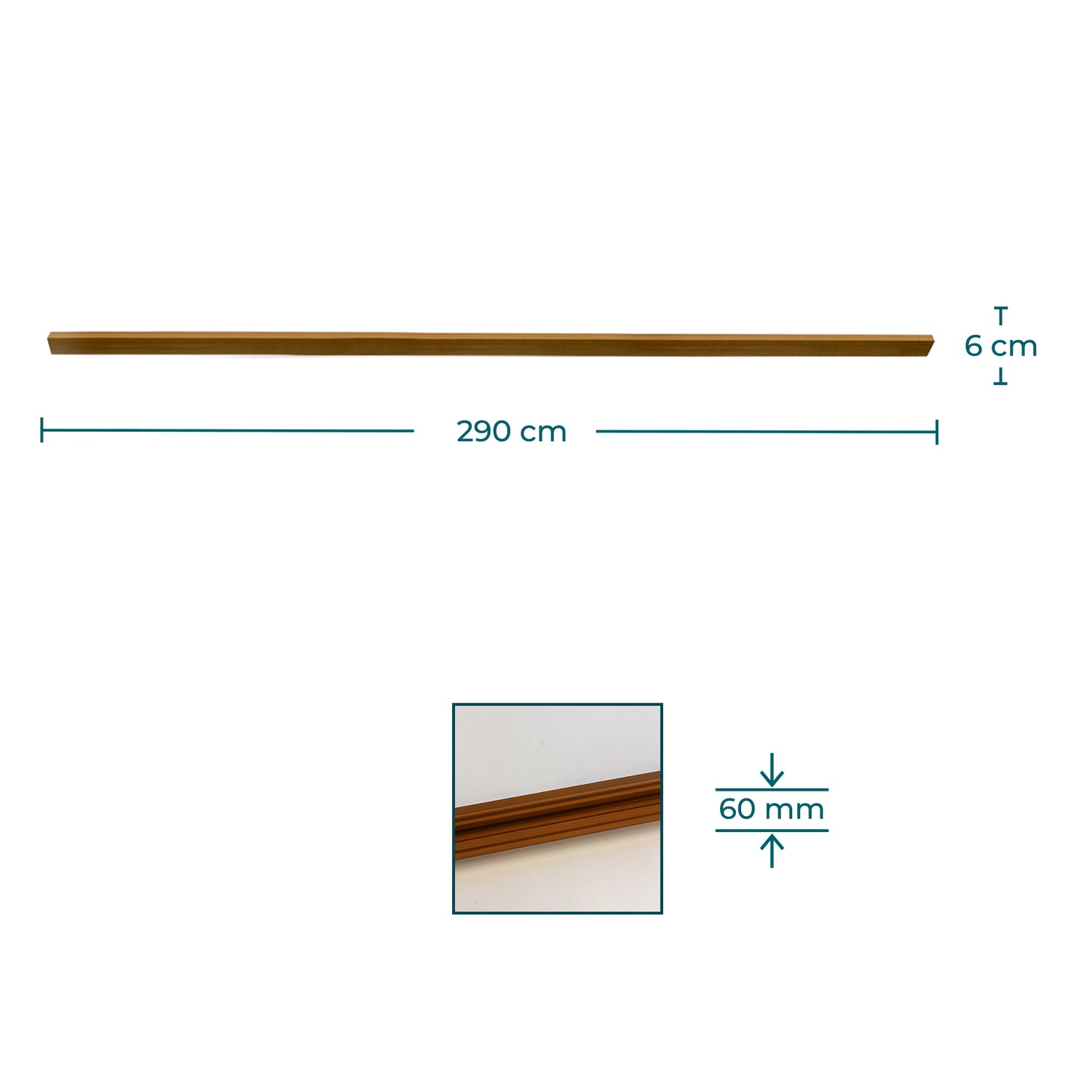 Canto para Painel ripado exterior WPC - Castanho 2,9 metros