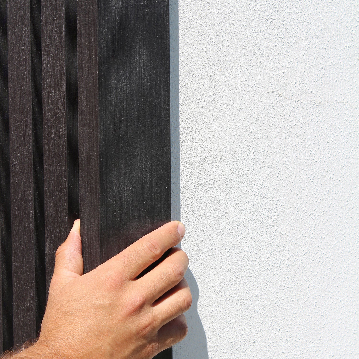 Acabamento para Painel ripado exterior WPC - Preto 2,9 metros