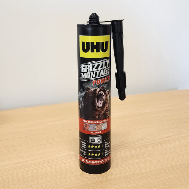 Cola UHU Grizzly Montage Power - Super forte e rápida (375gr)