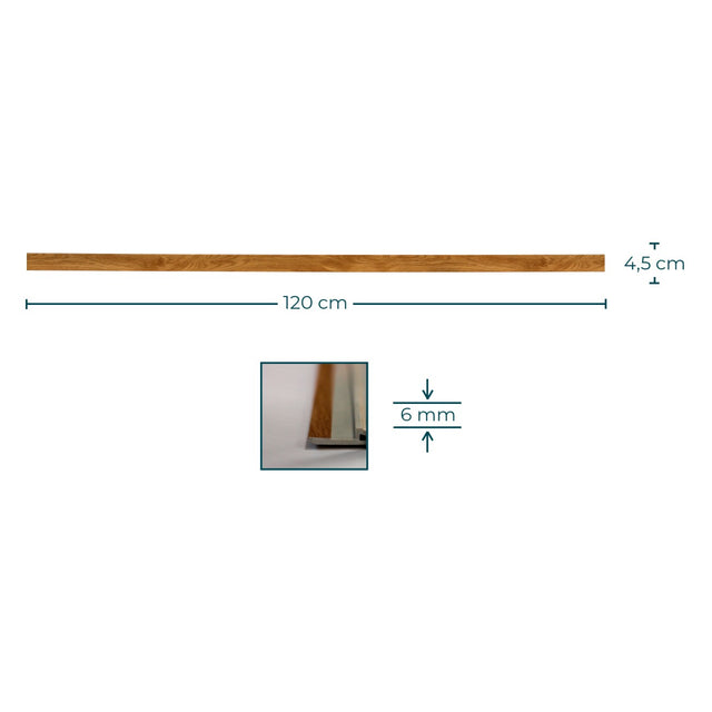 Perfil de transição vinílico castanho - 1,2m