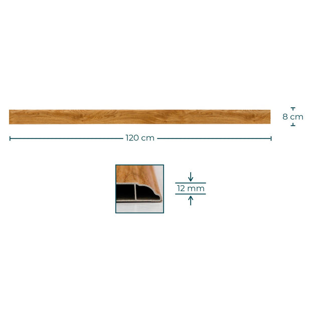 Rodapé vinílico castanho - 1,2m