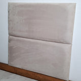 Cabeceira estofada Suede Bege 30x60cm