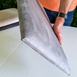 Cabeceira estofada Suede Cinza 30x60cm