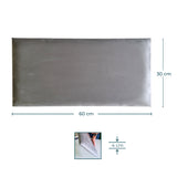 Cabeceira estofada Suede Cinza 30x60cm