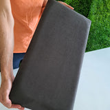 Cabeceira estofada Suede Cinza escuro 30x60cm