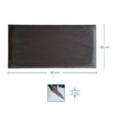 Cabeceira estofada Suede Cinza escuro 30x60cm