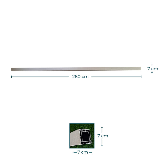 Divisória de ambiente PVC padrão Madeira Pinho Nórdico 7cmx7cm com 2,8 metros