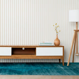 Painel ripado - Côncavo - Branco/Dourado 2,49m