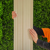 Painel ripado - Côncavo - Branco/Dourado 2,49m