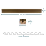 Painel ripado - ripa fina - castanho 1,2m