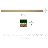 Painel ripado - ripa fina - castanho claro 2,49m