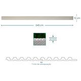 Painel ripado - ripa fina - branco madeira 2,49m