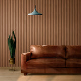 Painel ripado - ripa larga baixa - castanho madeira 2,49m