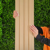 Painel ripado - ripa larga baixa - castanho claro madeira 2,49m