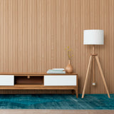 Painel ripado - ripa larga baixa - castanho claro madeira 2,49m