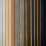 Painel ripado - ripa larga baixa - castanho claro madeira 2,49m