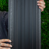 Painel ripado - ripa larga baixa - preto 2,49m