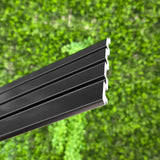 Painel ripado - ripa larga baixa - preto 2,49m