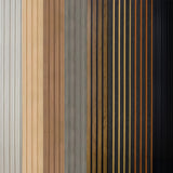 Painel ripado - ripa larga baixa - pedra/bronze 2,49m