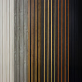 Painel ripado - ripa larga baixa - branco madeira 2,49m