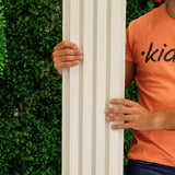 Painel ripado exterior WPC - Branco 2,9 metros