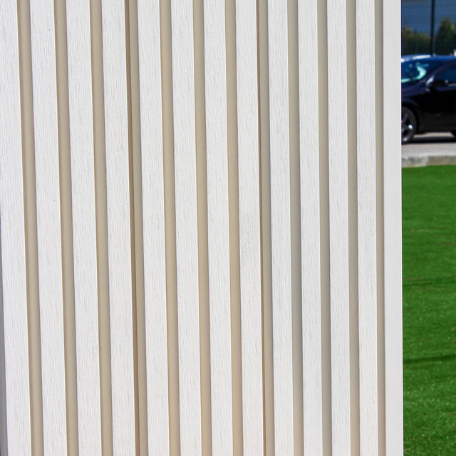 Painel ripado exterior WPC - Branco 2,9 metros