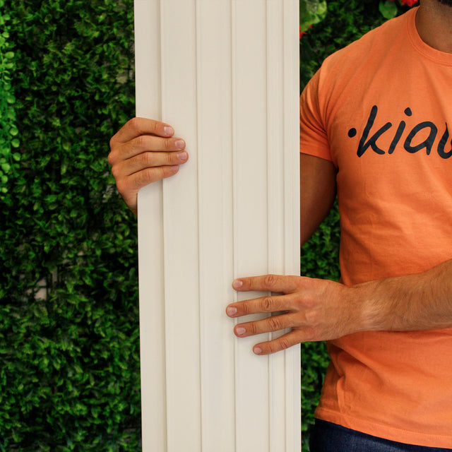 Painel ripado exterior WPC - Branco 2,9 metros