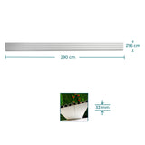Painel ripado exterior WPC - Branco 2,9 metros