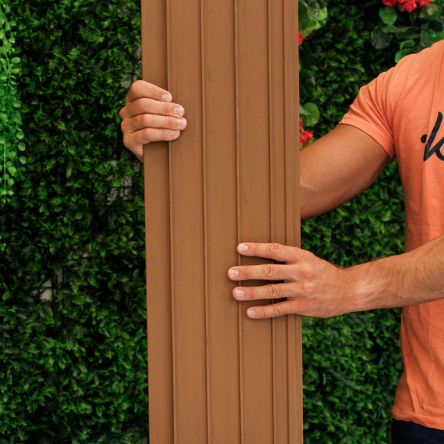 Painel ripado exterior WPC - Castanho 2,9 metros