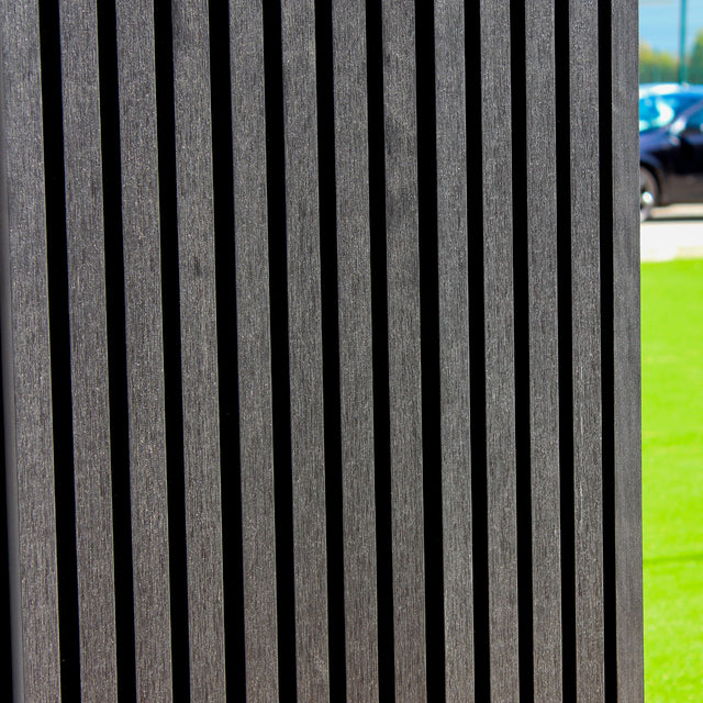 Painel ripado exterior WPC - Preto 2,9 metros