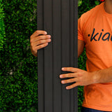 Painel ripado exterior WPC - Preto 2,9 metros