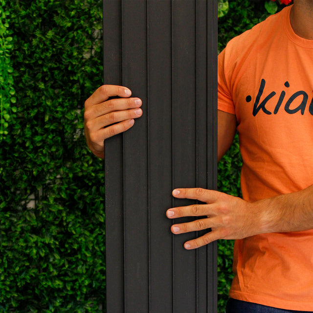 Painel ripado exterior WPC - Preto 2,9 metros