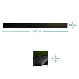Painel ripado exterior WPC - Preto 2,9 metros