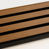 Painel ripado exterior WPC - Preto/Castanho 2,9 metros