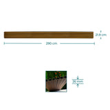 Painel ripado exterior WPC - Preto/Castanho 2,9 metros