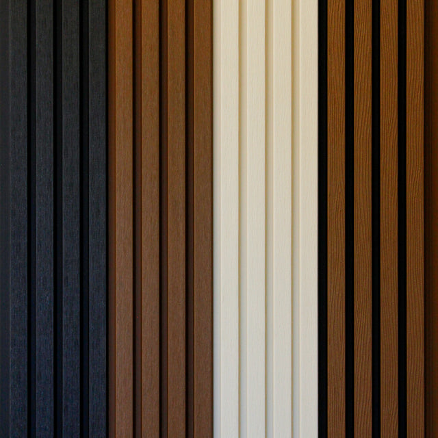 Painel ripado exterior WPC - Preto 2,9 metros